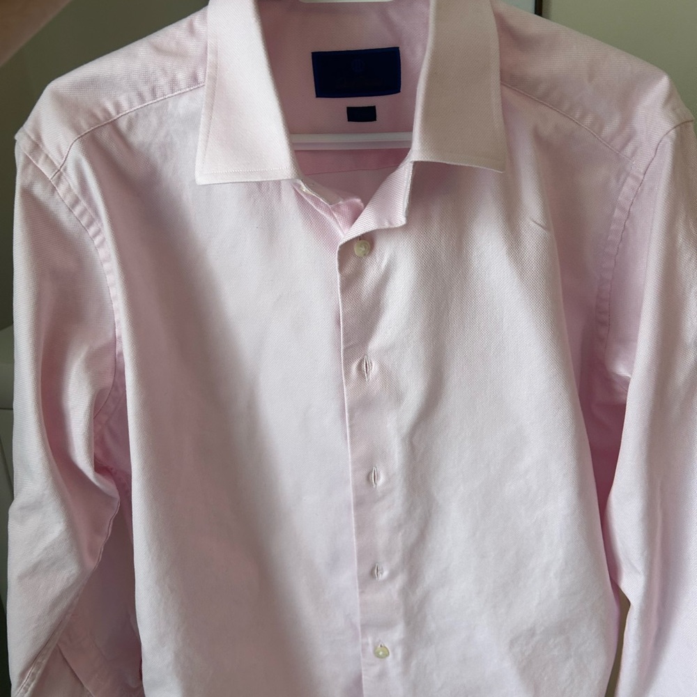 David Donahue Light Pink Dress Shirt
